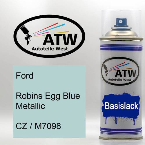 Ford, Robins Egg Blue Metallic, CZ / M7098: 400ml Sprühdose, von ATW Autoteile West.